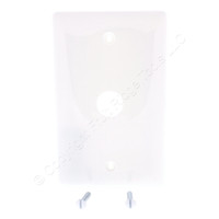Hubbell White Phone Cable Wallplate Cover .625" Hole Box Mount NP737