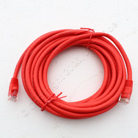 Hubbell Patch Cord Cat 6 Red 15 Ft LAN Ethernet Network Cord NSC6R15