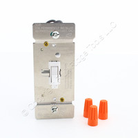 Eaton White Toggle Dimmer Switch Incandescent Single Pole Non-Preset TI061-W-K-L