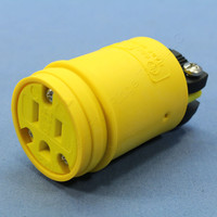 Cooper Yellow Industrial Insulated Female Straight Blade Connector 15A 125V NEMA 5-15R 1547