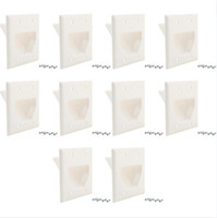 10 Eaton White 2G Multimedia Cable Wire Routing/Management Wallplates Recessed