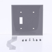 Leviton Gray UNBREAKABLE Combination Switch Blank Wallplate Cover 80706-GY