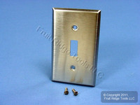 Leviton Stainless Steel 1-Gang Toggle Switch Cover Wall Plate Switchplate 84001