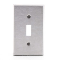 Leviton Stainless Steel 1-Gang Toggle Switch Cover Wall Plate Switchplate 84001