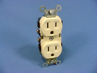 New Leviton Ivory COMMERCIAL Straight Blade Receptacle Outlet 5-15R 15A 5014-ISP