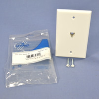 Leviton White Residential 1G Telephone Jack Wallplate 6P4C Type 625B4 40949-W