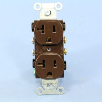 Hubbell Brown Commercial Grade Duplex Straight Blade Receptacle Power Outlet NEMA 5-20R 20A CR20