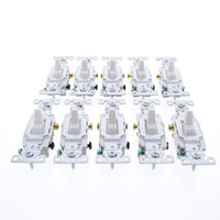 10 Eaton White COMMERCIAL Toggle Wall Light Switches 3-Way Control 20A CS320W