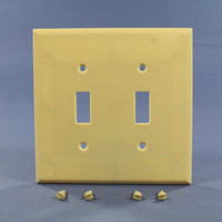 Eagle Ivory Mid-Size 2-Gang Switch Cover Thermoset Wall Plate Switchplate 2039V