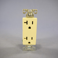 Cooper Ivory Commercial Decorator Receptacle Duplex Outlet 5-20R 20A 6352V-BU
