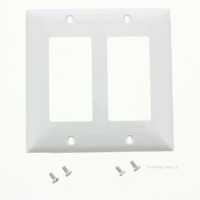 Mulberry White UNBREAKABLE Standard 2-Gang Decorator/GFCI/Rocker Switch Wallplate Cover Switchplate 90402