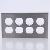 Mulberry Stainless Steel 4-Gang Duplex Receptacle Wallplate Outlet Cover 97104