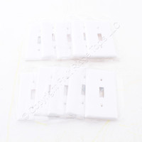 10 Eaton White 1G Unbreakable Toggle Switch Cover Wallplate Switchplates 5134W