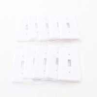 10 Eaton White 1G Unbreakable Toggle Switch Cover Wallplate Switchplates 5134W