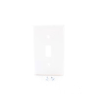 Eaton White 1-Gang Unbreakable Toggle Switch Cover Wall Plate Switchplate 5134W