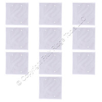 10 Eaton White Standard 2G Blank Thermoplastic Unbreakable Wallplate Covers 5137W