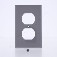 Eaton Gray Unbreakable Nylon Duplex Receptacle Wallplate Outlet Cover 5132GY