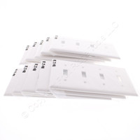 10 Eaton White 4-Gang Standard Toggle Rocker Switch Cover Wallplates 2154W