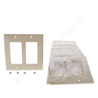 10 Eaton Ivory Decorator Standard 2G Unbreakable Wallplate GFCI GFI Covers 5152V