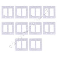 10 Eaton White Decorator Standard 2G Unbreakable Wallplate GFCI GFI Covers 5152W