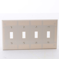 Eaton Ivory Standard Decorator 4-Gang Thermoset Wallplate GFCI GFI Cover 2164V