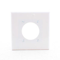 Eaton White Mid-Size Unbreakable 2.15" Power Outlet Cover 2G Wallplate PJ703W