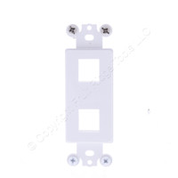 Eaton White 2-Port 110 Style Decorator Mounting Strap Wallplate Cover 5522-5EW