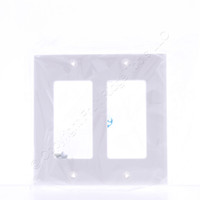 Eaton White Decorator Standard 2-Gang Unbreakable Wallplate GFCI GFI Cover 5152W