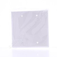 Eaton White Standard 2G Blank Thermoplastic Unbreakable Wallplate Cover 5137W