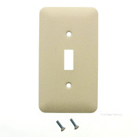 Mulberry Princess Dark Ivory Wrinkle 1-Gang Painted Metal Toggle Switch Cover Wallplate Switchplate 79071