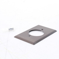Mulberry Brown Wrinkle Paint Metal 1.73" Receptacle Wallplate 30A 3-/4-Wire Locking Outlet Cover 98229