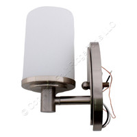 Maxim 9051SWSN Cylinder Satin White Glass Wall Sconce 1-Light 100W 10"H x 4"W