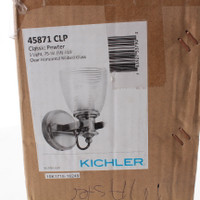 Kichler Lighting 45871CLP Flagship 75W 1-Light 9.5" Wall Sconce Classic Pewter