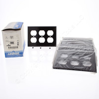 10 Leviton Brown 3-Gang Thermoset Outlet Cover Duplex Receptacle Wallplates 85030