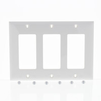 Mulberry White UNBREAKABLE Standard 3-Gang Decorator/GFCI/Rocker Switch Wallplate Cover Switchplate 90403