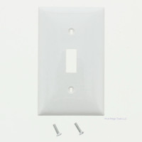 Mulberry White UNBREAKABLE Standard 1-Gang Toggle Switch Wallplate Cover Switchplate 90071