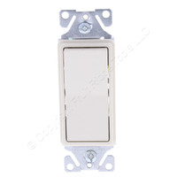 Eaton Light Almond Decorator Rocker Light Switch 15A Single Pole 120/277V 7501LA