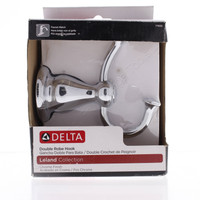 Delta #D77835 Double Robe Hook Chrome Finish from the Leland Collection