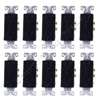 10 Eaton Black Tamper Resistant Decorator Receptacle Outlets 5-15R 15A TR1107-9BK