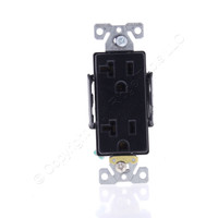 Eaton Black Industrial Decorator Wing Receptacle Duplex Outlet 5-20R 20A 6362BK