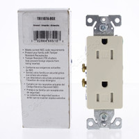 Eaton Almond Tamper Resistant Duplex Receptacle Outlet NEMA 5-15R 15A TR1107A