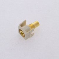 Hubbell "Office White" Recessed Snap-Fit Keystone RCA Audio Video Cable Coaxial Jack Yellow Center Rear RCA Termination SFRCYROW