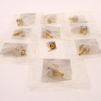 10-Pack of Hubbell Light Almond Recessed Snap-Fit Keystone RCA Audio Video Cable Coaxial Jacks White Center Rear RCA Termination SFRCWRLA