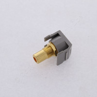 Hubbell Gray Recessed Snap-Fit Keystone RCA Audio Video Cable Coaxial Jack Orange Center Rear RCA Termination SFRCORRGY