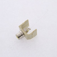 Hubbell Ivory Snap-Fit Keystone RCA Audio Video Jack Yellow Center Solder Termination SFRCYEI
