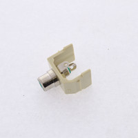 Hubbell Ivory Snap-Fit Keystone RCA Audio Video Jack Green Center Solder Termination SFRCGNEI