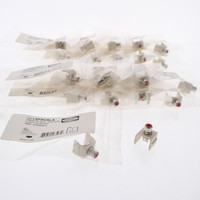 Hubbell Light Almond Snap-Fit Keystone RCA Audio Video Jack Red Center Solder Termination SFRCRLA