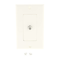 New Cooper Electric Light Almond Cable TV Jack Decorator Wallplate Insert 2162LA