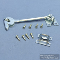 National Hardware #V2120 Zinc-Plated Steel 6" Security Gate Door Hook with Staples N122-622