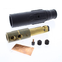 Leviton Black 17 Series ECT Male Detachable Cam Plug Double Set Screw Taper Nose 690A 600V 17D21-E